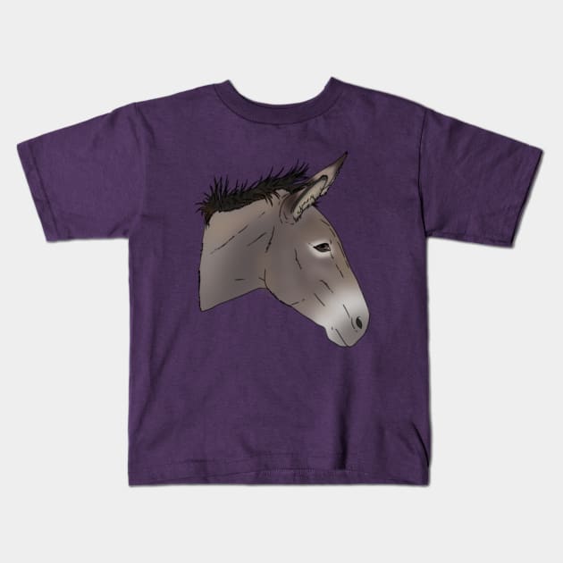 Donkey Head Kids T-Shirt by Animals shop